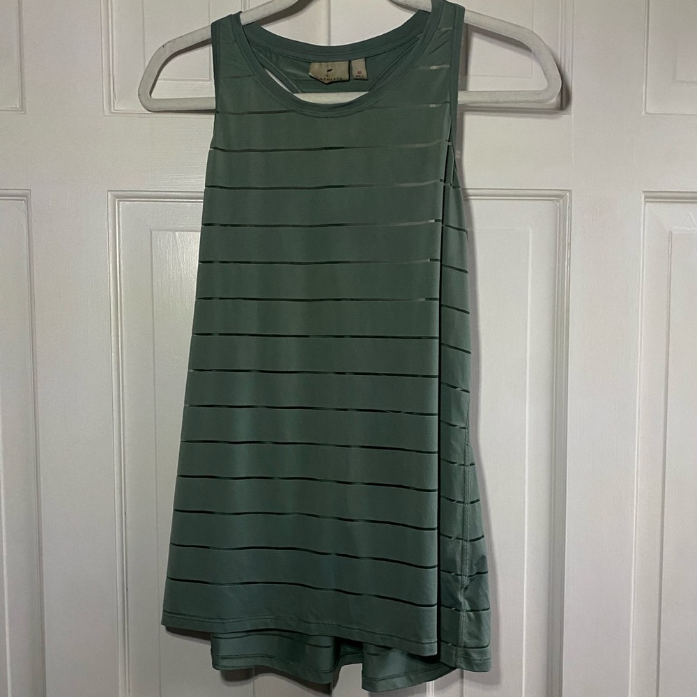 2 army green athleta tank tops
